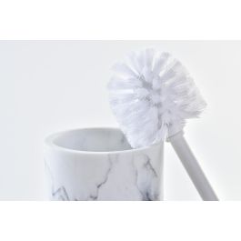 DKD Home Decor Escobillero Scandi Blanco Natural Resina Caucho 10.3 x 38 x 10.3 cm