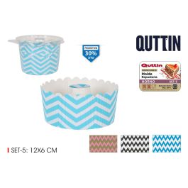 Quttin Set de 5 Moldes para Horno Savarin, Diseño 12x6, 16x19x11 cm (12 Unidades) Precio: 22.49999961. SKU: S2210267