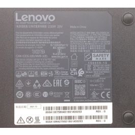 Lenovo Adaptador de Corriente AC 65W para Portátiles Lenovo, Certificado ENERGY STAR, 100-240V AC