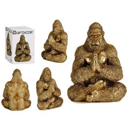 Gorila Yoga Manos Juntas Dorado Giftdecor - Resina Oro 16x27.5x22 cm (4 Unidades) Precio: 51.49999943. SKU: S3609566