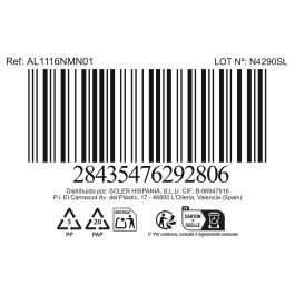 Inde Set de 3 Platos Llanos Ischia, Vidrio Opal Negro, Diámetro 25.3 cm (4 Cajas)