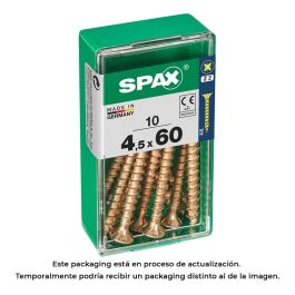 Spax 4081020450601 Tornillo Madera Cabeza Plana Yellox 4,5x60mm, Caja 10 Unidades, Rosca Completa, Universal Z2 4CUT Precio: 2.8900003. SKU: S7913916