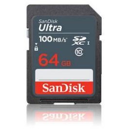SanDisk Tarjeta de Memoria Ultra 64 GB SDXC Clase 10 UHS-I U1 100 MB/s resistente a golpes, temperatura y agua Precio: 27.95000054. SKU: S55007867