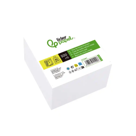 Liderpapel Taco Papel Encolado Blanco 500+75 Hojas 100x100x60 mm 80 gr