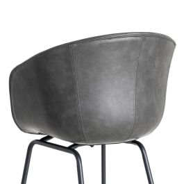 Silla Negro Metal / Simil Piel 59 X 50,50 X 81,50 cm