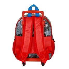 Marvel Spiderman Mochila 3D con Ruedas para Niños Gris