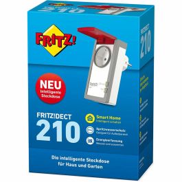 Fritz Enchufe Inteligente Fritz! Dect 210 Smart, Control de Energía, Protección Contra Salpicaduras, para Hogar y Jardín