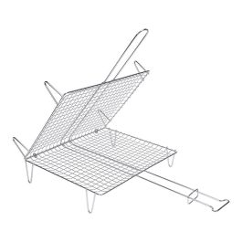 Sauvic Parrilla doble para pescado 30x35cm cincada apta para contacto con alimentos