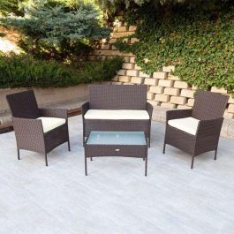 Conjunto de sofá(104x58x84 cm) + 2 sillones (57,5x58x84 cm) + mesa (71x41x39 cm) aktive Conjunto de sofá(104x58x84 cm) + 2 sillones (57,5x58x84 cm) + mesa (71x41x39 cm) aktive