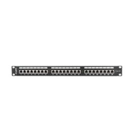 Lanberg Patch Panel 24 Puertos Cat6 RJ-45 Negro Metal 1U PPS6-1024-B