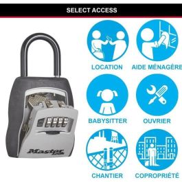 Master Lock Caja de Seguridad para Llaves con Combinación Programable de 4 Dígitos, Resistente a la Intemperie, Cuerpo de Aluminio y Mango