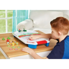 Epoch Super Mario Air Hockey Juego de Mesa para Niños y Adultos con Juego Real de Aire y Personajes Incluidos