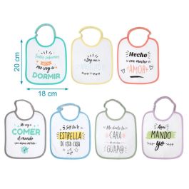 KioKids Set 7 Baberos Semanales Con Frases Divertidas Bebé Absorbentes +0 Meses