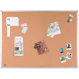 Q-connect Pizarra Corcho 60x45 cm con Marco de Aluminio