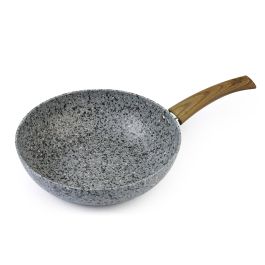 Sartén Wok Inde 28 cm aluminio forjado con mango de acero Absol Quttin (6 Unidades) Sartén Wok Inde 28 cm aluminio forjado con mango de acero Absol Quttin (6 Unidades)