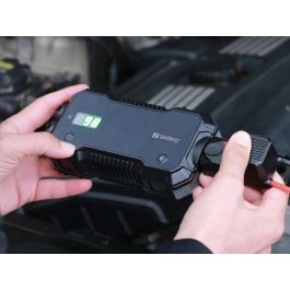 Sandberg Arrancador de Coche Powerbank 10000 mAh para Motores Gasolina/Diésel, Carga Móvil y Linterna