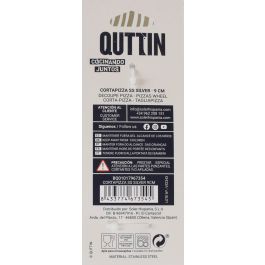 Quttin Cortapizza EK 72 con Rueda de 9 cm de Acero Inoxidable Plateado, para Pizza y Masa - Dimensiones 21.5 x 9 x 2 cm, Peso 100 gr (12 Unidades) Quttin Cortapizza EK 72 con Rueda de 9 cm de Acero Inoxidable Plateado, para Pizza y Masa - Dimensiones 21.5 x 9 x 2 cm, Peso 100 gr (12 Unidades)