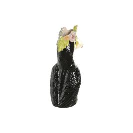 DKD Home Decor Jarrón Tropical Negro Amarillo Cerámica 10 x 25 x 19 cm