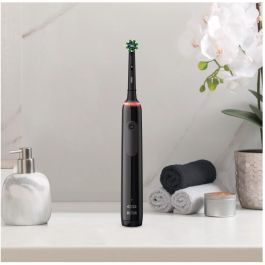 Oral-B Pro 3 3900 Cepillo Dental Eléctrico Oscilante Dúo, Limpieza Diaria, Sensible, Blanqueador, Negro/Rosa