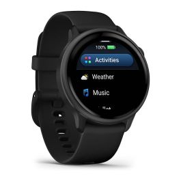 Garmin Vívoactive 6 Reloj Inteligente GPS 42 mm Pantalla AMOLED Táctil 1.2'' 390x390 píxeles 8 GB WiFi Negro con Correa de Silicona