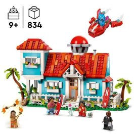 LEGO Disney 43268 Casa en la Playa de Lilo y Stitch, Juego de Construcción para Niños y Niñas a partir de 9 Años, 834 Piezas