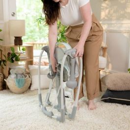 Ingenuity Hugs & Hoots Columpio Compacto Bebé, 5 Velocidades, Melodías, Temporizador, Barra Juguetes, Plegable, Desde el Nacimiento