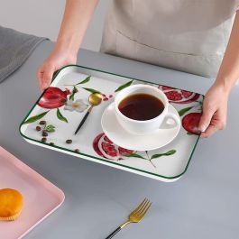 La Mediterranea Bandeja Melamina 27 x 21 cm Diseño 3 Frutas (18 Unidades)