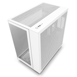 NZXT H9 All white Midi Tower Blanco CM-H91FW-01 - Torre PC con Vidrio Templado, Gestión de Cables, Iluminación RGB