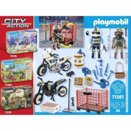 PLAYMOBIL 71381 Starter Pack Policía - City Action - Con un policía, un bandido, motos y accesorios - A partir de 4 años