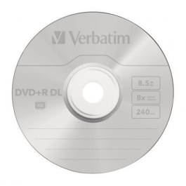 Verbatim DVD+R Doble Capa 8.5GB 8X 10 Unidades Spindle Superficie Matt Silver Verbatim DVD+R Doble Capa 8.5GB 8X 10 Unidades Spindle Superficie Matt Silver