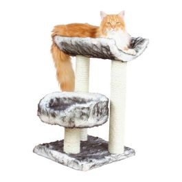 TRIXIE Isaba Cat tree Altura 62 cm felpa blanco y negro y sisal natural