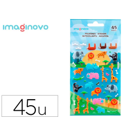 Imaginovo Pegatinas Cute Animales Safari con Relieve 190x105 mm Precio: 1.49999949. SKU: B1ATFM6YRG