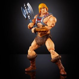 MATTEL He-Man Revolution Masters del Universo Figura Articulada 17.7cm con Armadura Extraíble y Hacha de Batalla