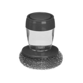 Estropajo con Dispensador Kinvara 9x10x9 cm - Gris, Material: Plástico, Metal, Esponja (12 Unidades) Estropajo con Dispensador Kinvara 9x10x9 cm - Gris, Material: Plástico, Metal, Esponja (12 Unidades)