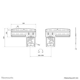 Soporte TV Neomounts WL30-265BL1 43" 60 Kg