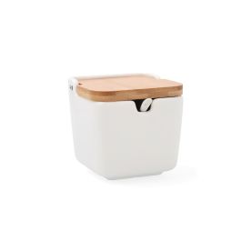 Quid Azucarero Cerámico Arizona Blanco Liso 10x10x11 cm. Recipiente Resistente y Duradero para Azúcar, Material 100% Saludable. Precio: 6.50000021. SKU: S2705359