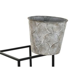 DKD Home Decor Macetero Urban de Metal Gris 34 x 71 x 34 cm DKD Home Decor Macetero Urban de Metal Gris 34 x 71 x 34 cm