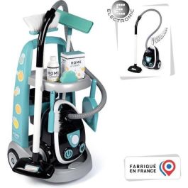 Smoby - Carro de limpieza + aspirador electrónico con succión ruidosa - 9 Accesorios - Pilas incluidas - a partir de 3 años Precio: 59.69000059. SKU: S7180148