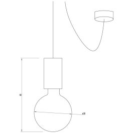 SKD-P80057 Lámpara Colgante Nagercoil Metal Retro Vintage para Bombillas LED Filamento, Cable Regulable Altura, Hogar y Negocios