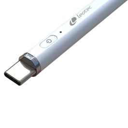LEOTEC LESTP04W Lápiz Digital Stylus ePen Plus Compatible con Android iOS Windows con Punta Precisión 1.7mm y Carga USB-C Blanco