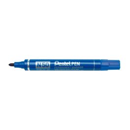 Pentel Pen N50-Be Marcador Permanente Cuerpo Aluminio Azul Y Punta Media Conica -12U- Precio: 16.89000038. SKU: S8414983