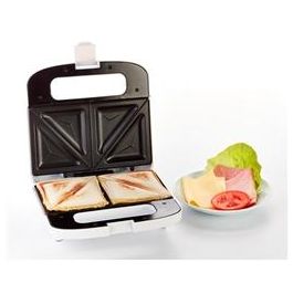 Ariete Sandwichera Antiadherente, Tuesta y Sella 2 Sándwiches, Almacenamiento Compacto