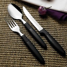 Tramontina Ipanema Cuchillos de Asado Negro 21.3 cm 3 uds Acero Inoxidable