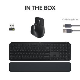 Logitech Combo MX Keys S con Ratón MX Master 3S y Reposamuñecas MX Palm Rest - Productividad y Confort