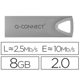Q-connect Memoria USB Flash Premium 8 GB 2.0 Plateada Precio: 7.49999987. SKU: B15KGELJ3F