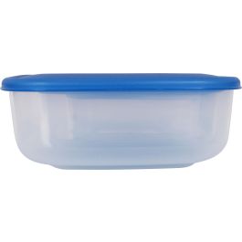 Tontarelli Set 3 Fiambreras Rectangulares 1L, 2L, 3L con Tapa Azul | 29.6x19.8x7.7 cm (20 Cajas)