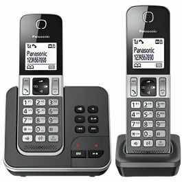 Panasonic KX-TGD322FRG Teléfono Inalámbrico Duo con Contestador Automático, Directorio 120 Nombres, Teclado Iluminado, 30 Min Grabación, Negro Precio: 89.88999976. SKU: B1GT2DNRZJ