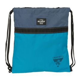 Bolsa Mochila con Cuerdas BlackFit8 California Azul Negro 35 x 40 x 1 cm