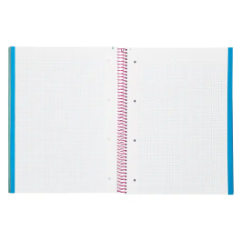 Liderpapel Cuaderno Espiral A4 Micro Jolly Tapa Forrada 140 Hojas Cuadro 5mm Turquesa
