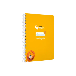 Liderpapel Pautaguía Cuaderno Espiral A5 Tapa Blanda 40 Hojas 75gr Cuadro Pautado 4mm Color Amarillo